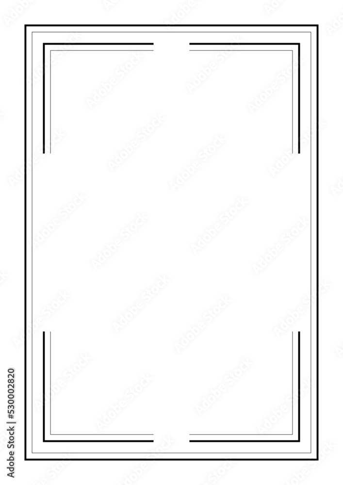 Wall mural vector page border a4 design for project.