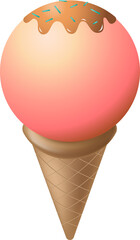 ice cream cone isolated