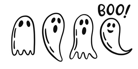 Halloween Ghost Shapes Set