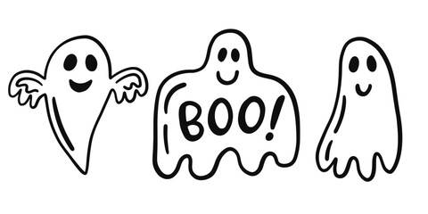 Halloween Ghost Shapes Set