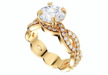 Jewelry Engagement Ring Design, 3D Rendering