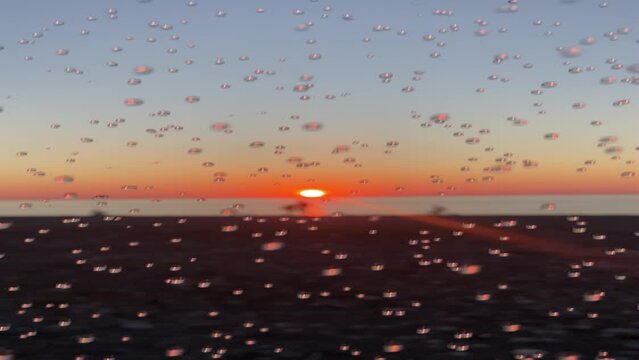 sunset over the sea