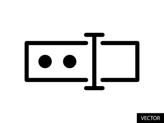 Enter pin code, pincode, password to login vector icon in line style design for website design, app, UI, isolated on white background. Editable stroke. Vector illustration.