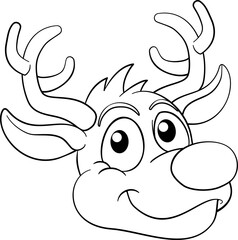 Christmas Cartoon Reindeer Character