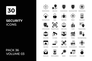 Security icons collection. Set contains such Icons as access, anti virus, browser protection, and more