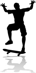 Skateboarder Skater Silhouette