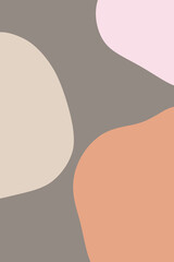 minimal style dusty pink, beige, grey and orange abstract background with free space