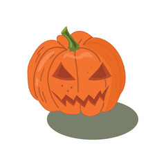 Pumpkin for Halloween. Element for print, postcard and poster. Vector illustration
