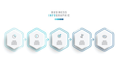 Infographic design template with icons and 5 options or steps. Can be used for process, presentations, layout, banner,info graph. illustrator vector.