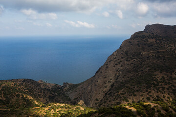 Beautiful landscape photo from the island of Crete, Greece. Summer nature from Crete. 
Chill...