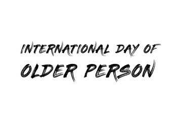 international day of older person with white background for older person day.