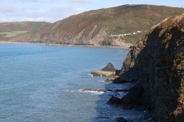 cliffs of wales at the western coast