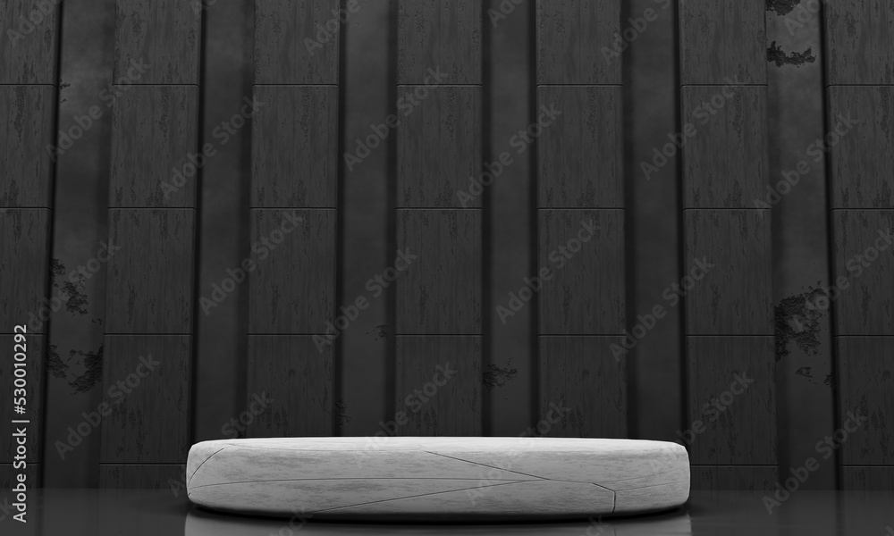 Poster simple minimalist podium background on 3d rendering for product presentation