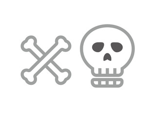 髑髏マークのイラスト