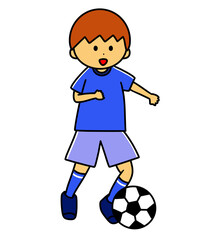 サッカー　ドリブル　男の子