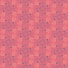 Crystal Star Moon Seamless Pattern Background Nature Plant Damask Art