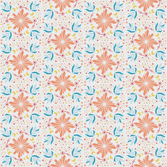 Crystal Star Moon Seamless Pattern Background Nature Plant Damask Art