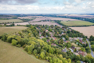 Amazing view of Goring and Streatley, village town near Reading, England