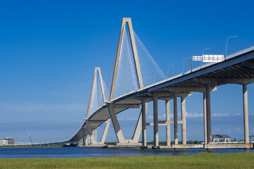 Naklejka premium The Arthur Ravenel Jr. Bridge in Charleston, South Carolina, USA