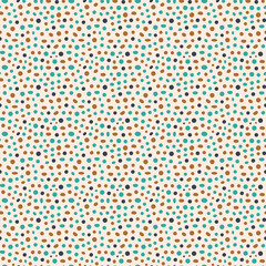 Simple seamless pattern with bright hand drawn polka dots