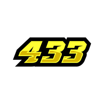 Racing Number 433 Logo Design