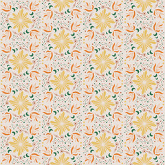 Crystal Star Moon Seamless Pattern Background Nature Plant Damask Art