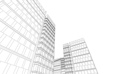 Modern architecture building vector illustration