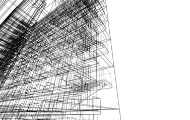 Modern architecture building vector illustration