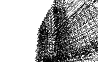 Modern architecture building vector illustration