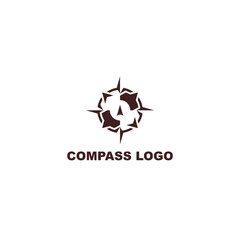 Compass logo, simple modern and unique compass shape.