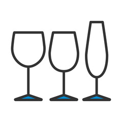 Icon Of Glasses Set