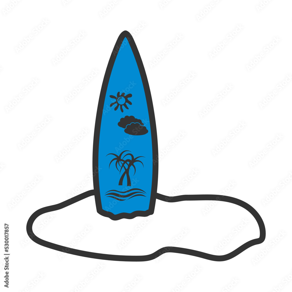 Poster icon of surfboard