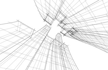 Modern architecture building vector illustration