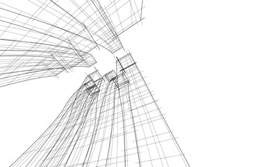 Modern architecture building vector illustration