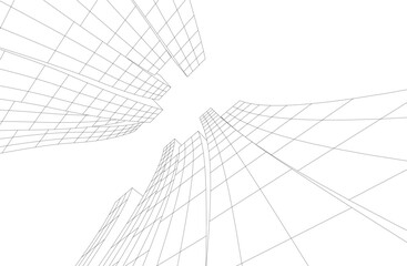 Modern architecture building vector illustration