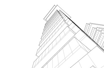 Modern architecture building vector illustration