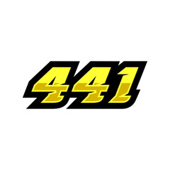 Racing Number 441 Logo Design