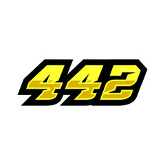 Racing Number 442 Logo Design
