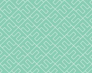 The geometric pattern with lines. Seamless vector background. White and green texture. Graphic modern pattern. Simple lattice graphic design