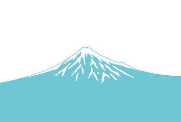 Fototapeta premium 日本の景色 富士山 和風のお洒落なイラスト 年賀状 背景素材