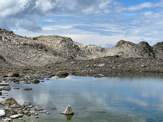 The J&ouml;riseen (Joeriseen or Joriseen) - group of Alpine lakes located ih the Silvretta Alps mountain range and in the Swiss Alps massif, Davos - Canton of Grisons, Switzerland (Kanton Graub&uuml;nden)