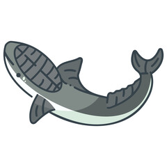 Naklejka premium Shark suckers icon