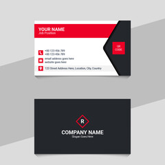 Red and White Creative Business Card Design Template