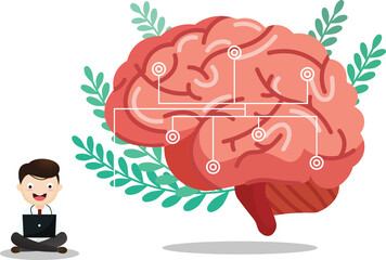 Hemorrhagic brain stroke concept. Apoplexy, cerebral hemorrhage, headache problem. Apoplectic and cva disease, bleeding in human head.