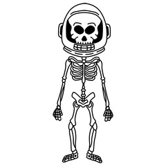 cool skull character illustration