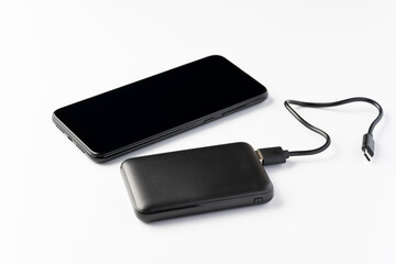 モバイルバッテリーとスマートフォン