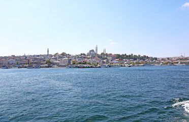landscape of Istanbul Turkey - Bosporus strait