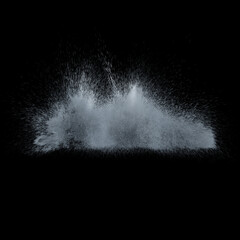 Water Splash / Spray Overlay on Black Background
