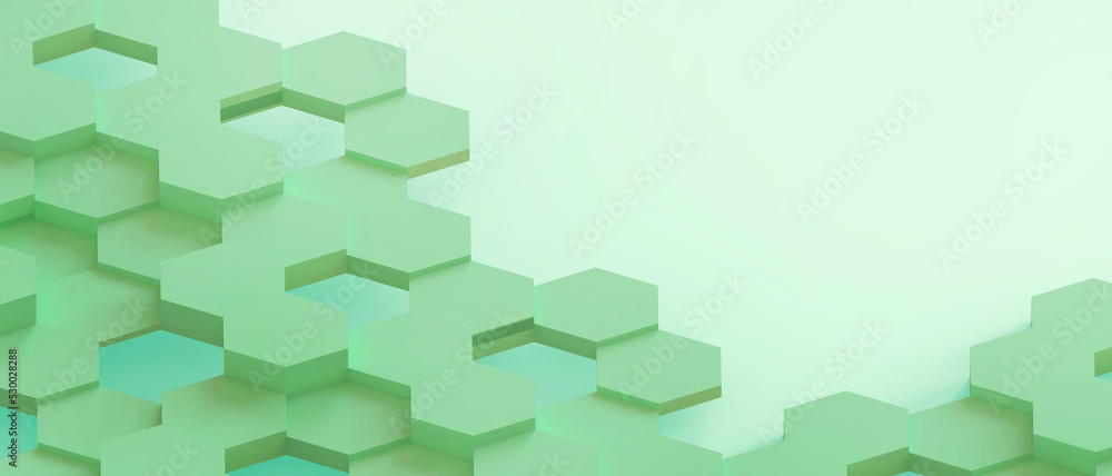 Poster abstract background. creative idea hexagonal shapes with the concept of developing data connections 