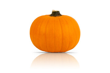 Obraz premium Orange fresh pumpkin isolated on white background.